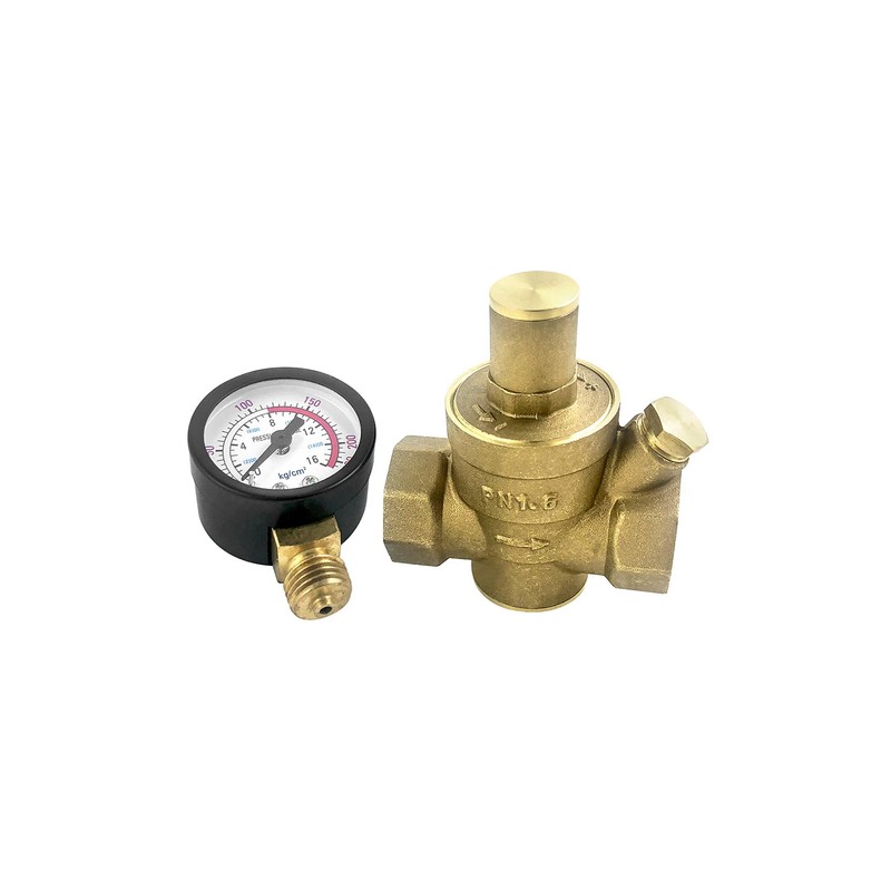 QWORK® DN20 Brass Water Pressure Regulator with Pressure Regulator Pressure