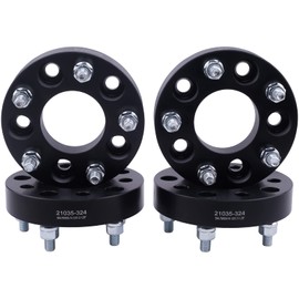 VLAOSCHI Black Forged 5x5 to 5x5.5 Wheel Adapters 1.25 Inch with 1/2" Studs Compatible with Jeep 5 Lug 5x127 to 5x139.7 Adapter for 2007-2018 Wrangler JK | 1999-2010 Grand Cherokee WJ WK - Pack of 4