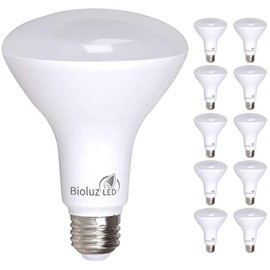 Bioluz LED 10 Pack BR30 LED Bulbs, Indoor Flood Lights 90+ CRI 75W Equivalent uses 9.5W 2700K Warm White 850 Lumens, E26 Base Dimmable Instant On Interior Home UL Listed FCC RoAS Title 20 Certified