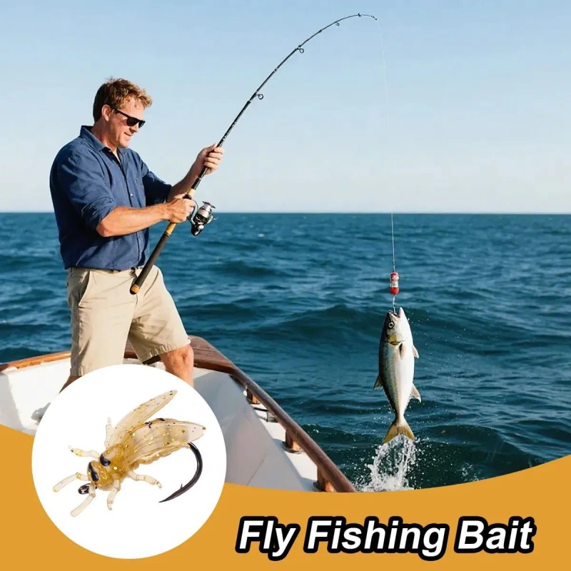 Señuelos De Pesca Con Mosca Para Lubina, Cebo Artificial