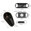 Wohlstand Cigar Cutter, Stainless Steel Cigar Cutter, Double Blade Cigar