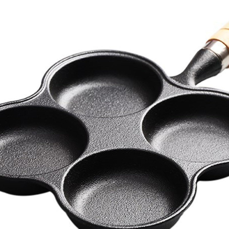 Eggs Pan 4 Cup Nonstick Cast Iron Omelette Skillet for