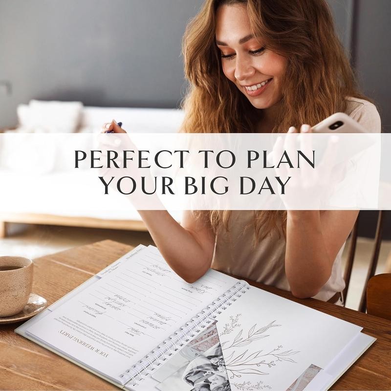 Beautiful Minimalistic Wedding Planner Book and Organizer - Unique Engagement