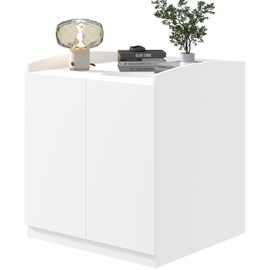 Amunrbrek Litter Robot Enclosure with Cat Scratch Mat for Litter Robot 3/4 - Fits Most Self-Cleaning Litter Boxes (White)