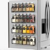 VITEVER Magnetic Spice Rack, 4 Pack, 24 Square Glass Jars