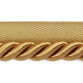 Trims by the Yard Hilda 3/8" Twisted Lip Cord Versatile Trim for DIY Crafts Picture Frames Home Decor and Fashion Items, 5-Yard Cut, Brown