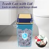WSBArt Bathroom Trash Can with Lid 4 Gallon Trash Can