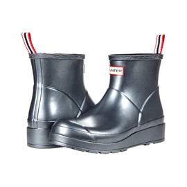 Hunter Footwear Women's Play Short Nebula Rain Boot, Black, 8