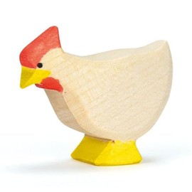 Ostheimer 13112 Huhn weiß stehend aus Holz Höhe 4cm