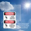 Floor Slippery When Wet Bilingual OSHA Danger Rigid Plastic Sign