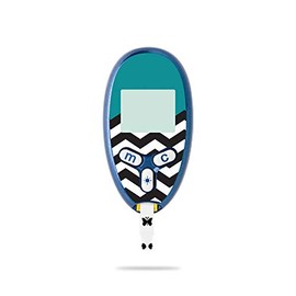 MightySkins Skin Compatible with Abbott Freestyle Lite - Teal Chevron | Protective, Durable, and Unique Vinyl Decal wrap Cover | Easy to Apply, Remove, and Change Styles | Made in The USA