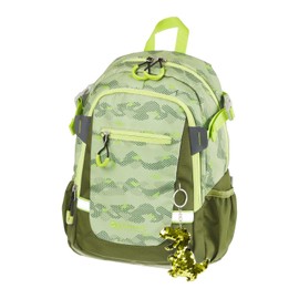 Schneiders 49466-065 Rhino Dino Children's Backpack with 3 Compartments, 2 Side Pockets and Label, Approx. 25 x 35 x 12 cm, 11 Litres, Padded Back, Shoulder and Chest Strap, Green, Approx. 12 x 35 x