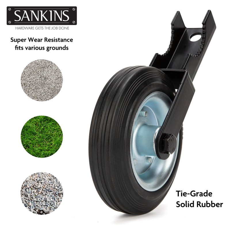 SANKINS Gate Helper Wheel for Supporting Metal Swing Gates with