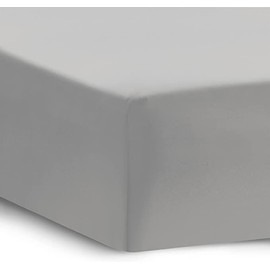 Apex Furnishings Double Fitted Sheet, Silver Grey - Brushed Microfiber Bed Sheets Extra Deep Pocket 16 Inch (40 Cm) Soft, Easy Care Fitted Bed Sheets Double, Non-Iron Deep Bottom Sheet.