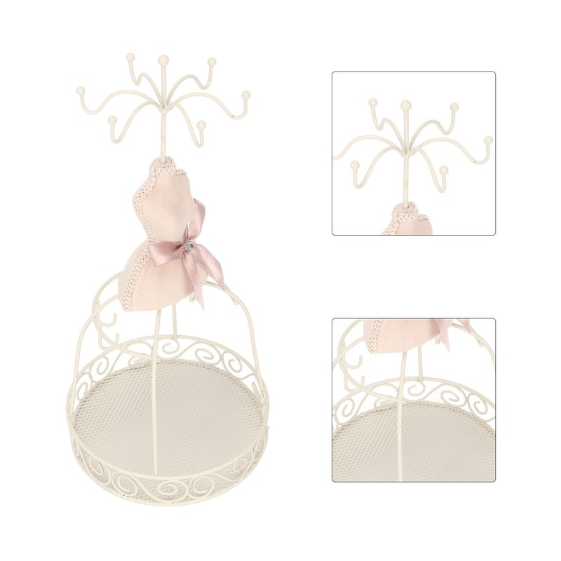 Mannequin Dress Jewelry Display Stand Earrings Necklace Storing Multifunctional Display