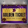 TOAOFY 10x8FT Golden Ticket Chocolate Backdrop Chocolate Factory Candy Ticket