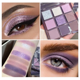 Dreamy Purple Eyeshadow Palette for Women -Matte & Glitter Shades, Highly Pigmented, Long-Lasting, Waterproof, and Blendable. Perfect for Girls and Women