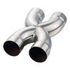 LCGP Universal 3" In/Out Crossover X Pipe 12" Length Stainless