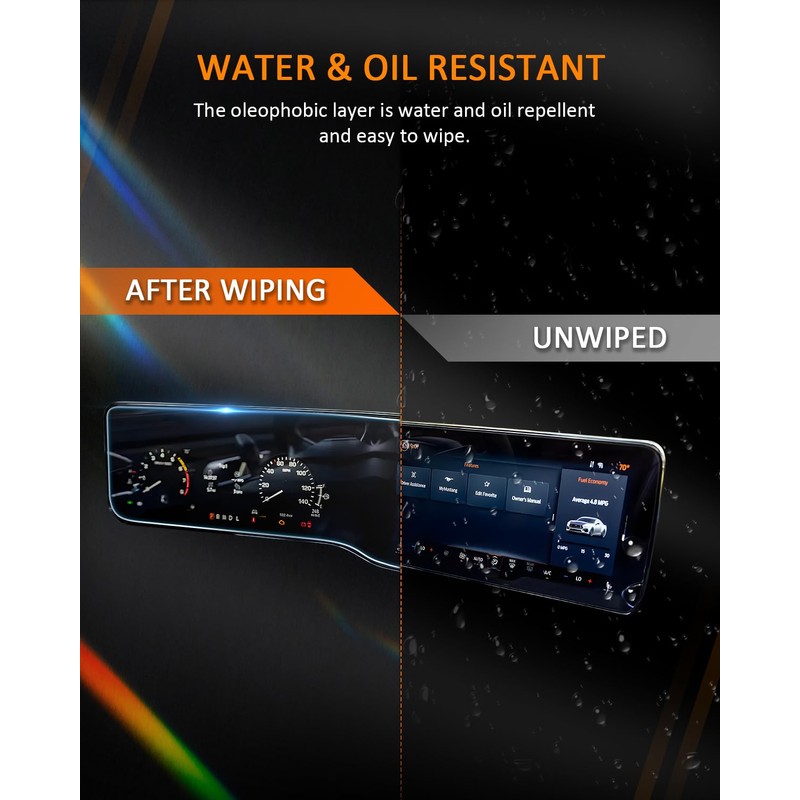 (2PCS) 2024 2025 Mustang Screen Protectors, 12.4"Digital Instrument Cluster+13.2" Touchscreen