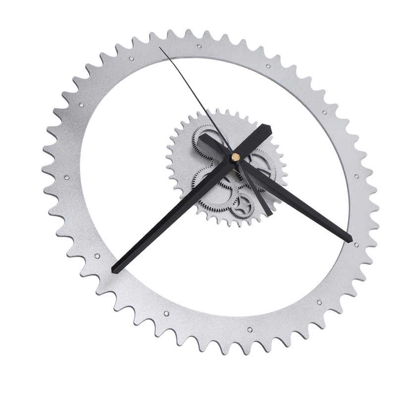 Simple Wall Clock Hollow Gear Frameless Design Hanging Clock with