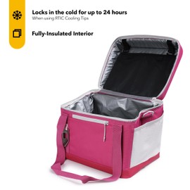 RTIC 28 Can Everyday Cooler, Soft Sided Portable Insulated Cooling for Lunch, Beach, Drink, Beverage, Travel, Camping, Picnic, for Men and Women, Very Berry