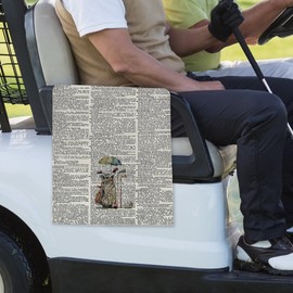 BCUANGD Vintage Golf Towel - Retro Sports Club Golf Bag Accessories Towel, Trendy Preppy Disc Weave Waffle & Ball Towels with Carabiner Clip Gifts for Golfer Men Grandpa Boyfriend Dad, 16"x24"