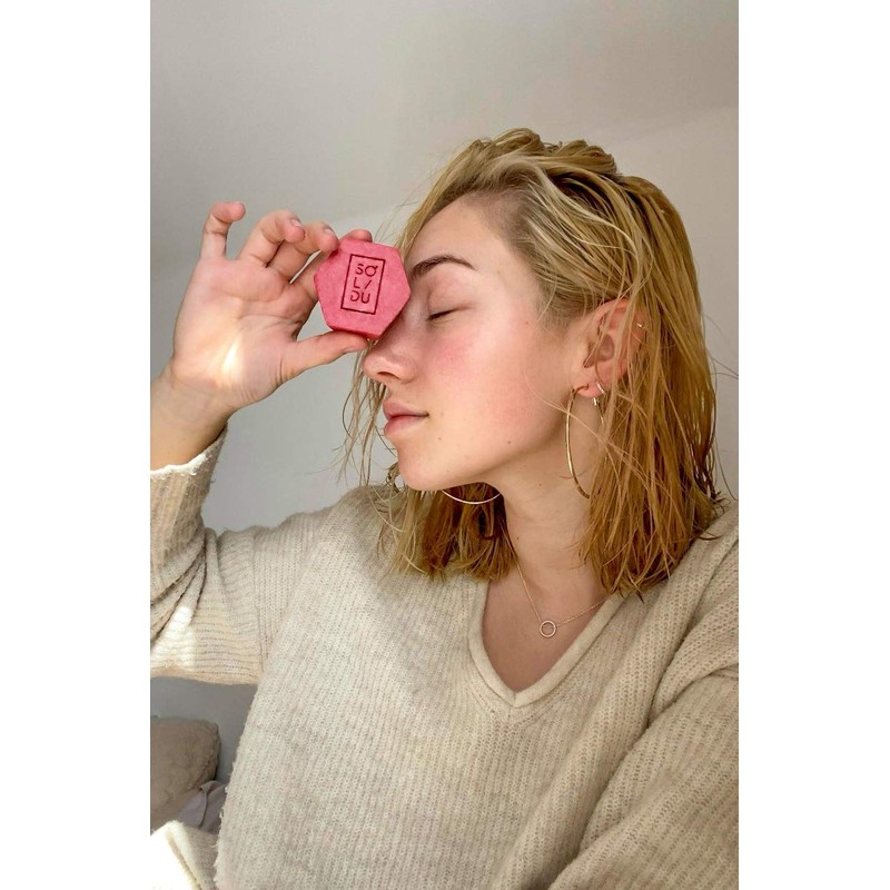 Solidu Pink Solid Shampoo Bar for Normal Hair 65g