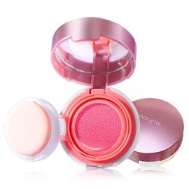 BLUE LOVE Cushion Liquid Blush - Silky Cream Formula for Cheeks, Natural Glow Makeup with Sheer Finish, for Contouring and Highlighting (03#Pink Peony)