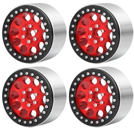 MORFUM 2.2 Beadlock Wheels 4PCS Aluminum Alloy 2.2 Beadlock Wheel Rims Hubs Width 35mm for Axial Wraith RR10 SCX10 Capra 90046 90048 D90 CC01 TRX4 TRX6 Redcat Gen8 1/10 RC Crawlers
