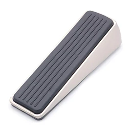Set of 4 NUZAMAS Door Stop, Mounting Free, Zinc Alloy Made, Door Buffers with Rubber Protection, Non-Slip, Heavy Duty Metal Doorstop Stopper Bumper Buffer