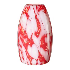 Oval Glass Pendant Lamp Shade Only Art Glass Light Covers for Kitchen Island Pendant Light Fixtures Replacement Shade for Mini Pendant Light (red cloud)