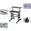 SDADI 2 Inches Carpet Wheels Mobile Standing Desk Stand Up