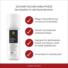 Solitaire Unisex's 75 ml in rot zur Pflege Imprägnierung für Velours, Nubuk-und Wildleder Shoe Care Product