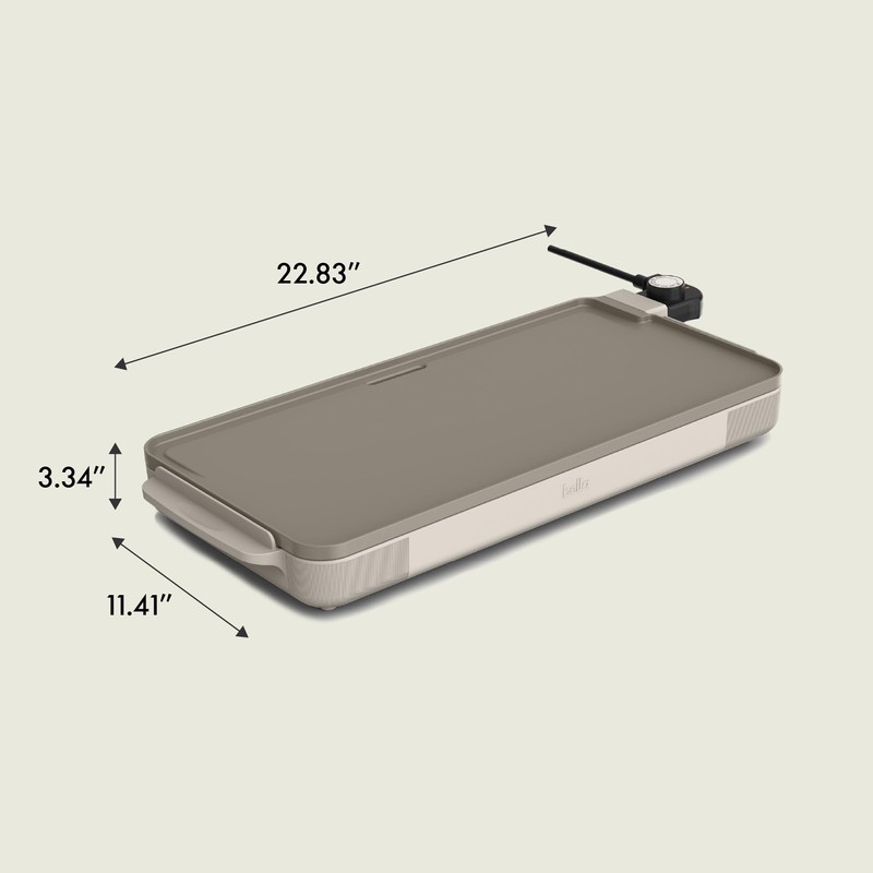 bella 10" x 20" Electric Griddle with EverGood™ Ceramic Nonstick