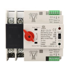 Hilitand NLQ3-125/2 Auto Transfer Switch, Dual Power Supply Auto Switch, AC110V, 100A,