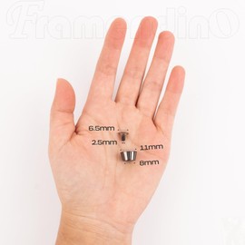 Framendino, 30 Pack Screw Back Rivets Metal Flat Head Stud Purse Feet Spike Handbag Nail Buckle Button Cap