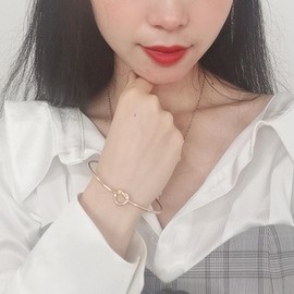 Gold Knot Bracelets Bridesmaids Bracelets for Women Tie Knot Bracelet Set Wedding Prom Party Accessories Jewelry Gifts- 6PCS