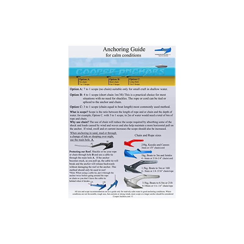 230gram Cooper Anchor - Nylon - Kayak Anchor, SUP, Canoe