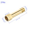 M METERXITY 2PCS Extension Connector Pipe Fitting Brass Hex Coupling