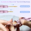 CGBE 2PCS Nail Drill Bits, Tungsten Steel Gold Drill Bit