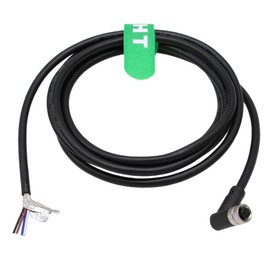 HangTon M8 4 Pin Female 90 Degree Data Power Cord for Actuator Sensor Banner Baumer Turck SICK Omron Automation Control Field Device Switch Shielded PVC 2m