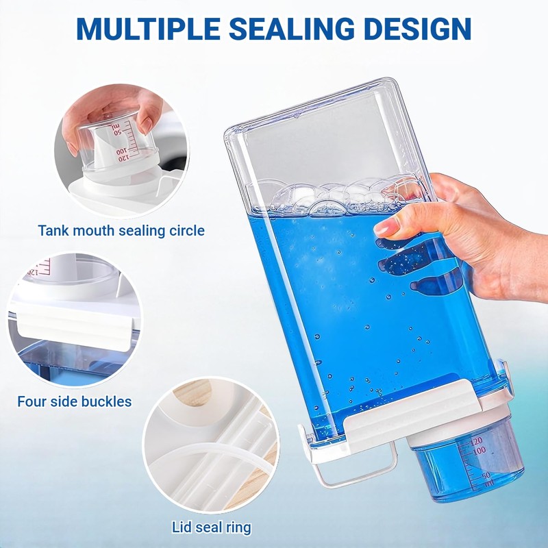 Beruyu Laundry Detergent Dispenser - Refluxable Plastic Liquid Laundry Detergent