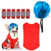 Huhumy 8 Pcs Dog Costume Outfits Red Soft Breathable Shirts