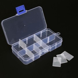 12Pack 10 Grids Plastic Organizer Storage Box Clear Bead Organizer for Jewelry Tackle Earring Craft Beads