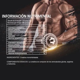 Creatina Monohidratada 1kg Vitron Protein 200servicios Polvo                                                                                          