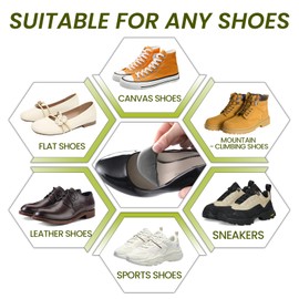 Bukihome Shoe Filler - Shoe Filler Insert for Loose Shoe - 4 Pairs Toe Inserts for Shoes Too Big, Shoe Size Reducer Make Shoes Fit, Black, S