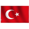 rhungift Turkey Flag Large 3x5 Ft, Moderate-Outdoor Both Sides 100D