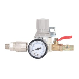 Regulador de Presión de Compresor de Aire Regulador de Presión de 0,5 a 0,9 Mpa Regulador de Manómetro de Aire de Puertos Estándar con Calibre de 0 a 1 Mpa para Compresores de