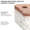 Esponja para Trastes Natural 12 Piezas, Estropajo Resistente Sin Rayos,