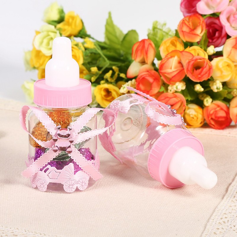 50Pcs Candy Chocolate Bottles Box For Baby Shower Party Favors